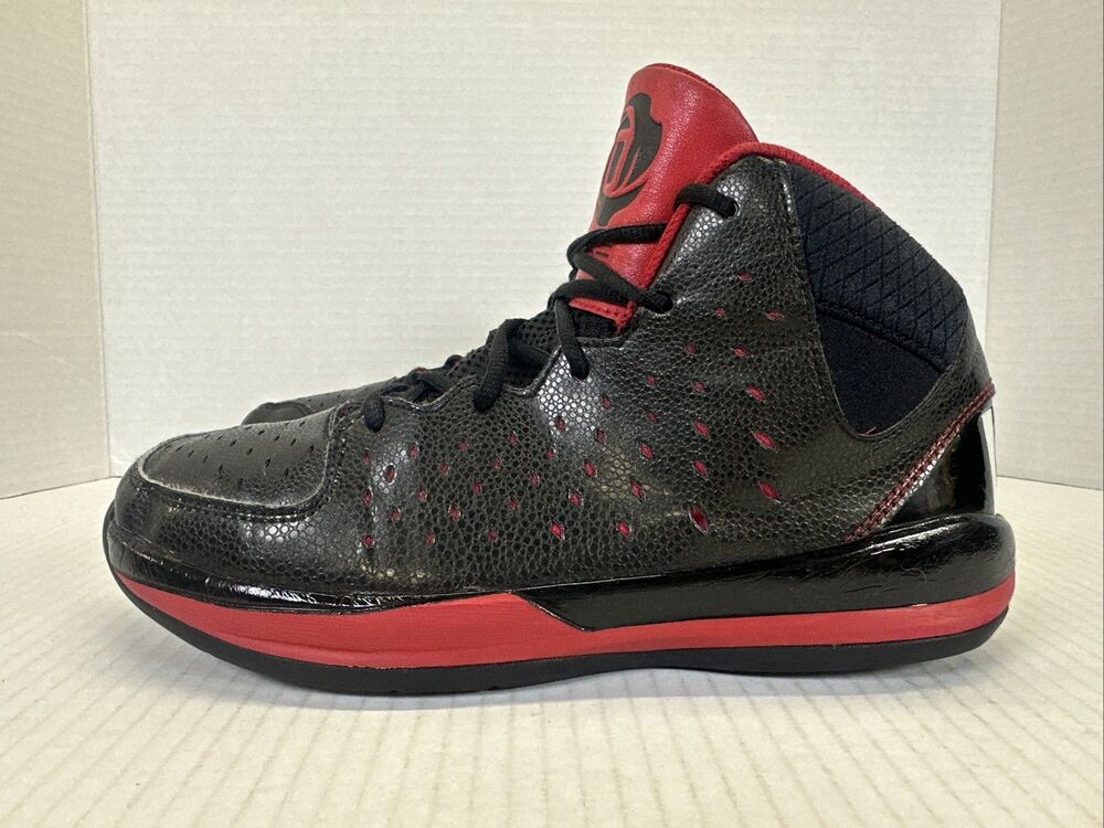 Adidas Derrick Rose 3 Black Red Scarlet Size 3 Basketball Shoes Used No Box